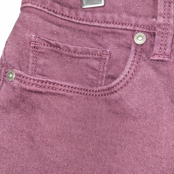 Loft Mid-Rise Skinny Jeans Burgundy Size 6 - Picture 4 of 8